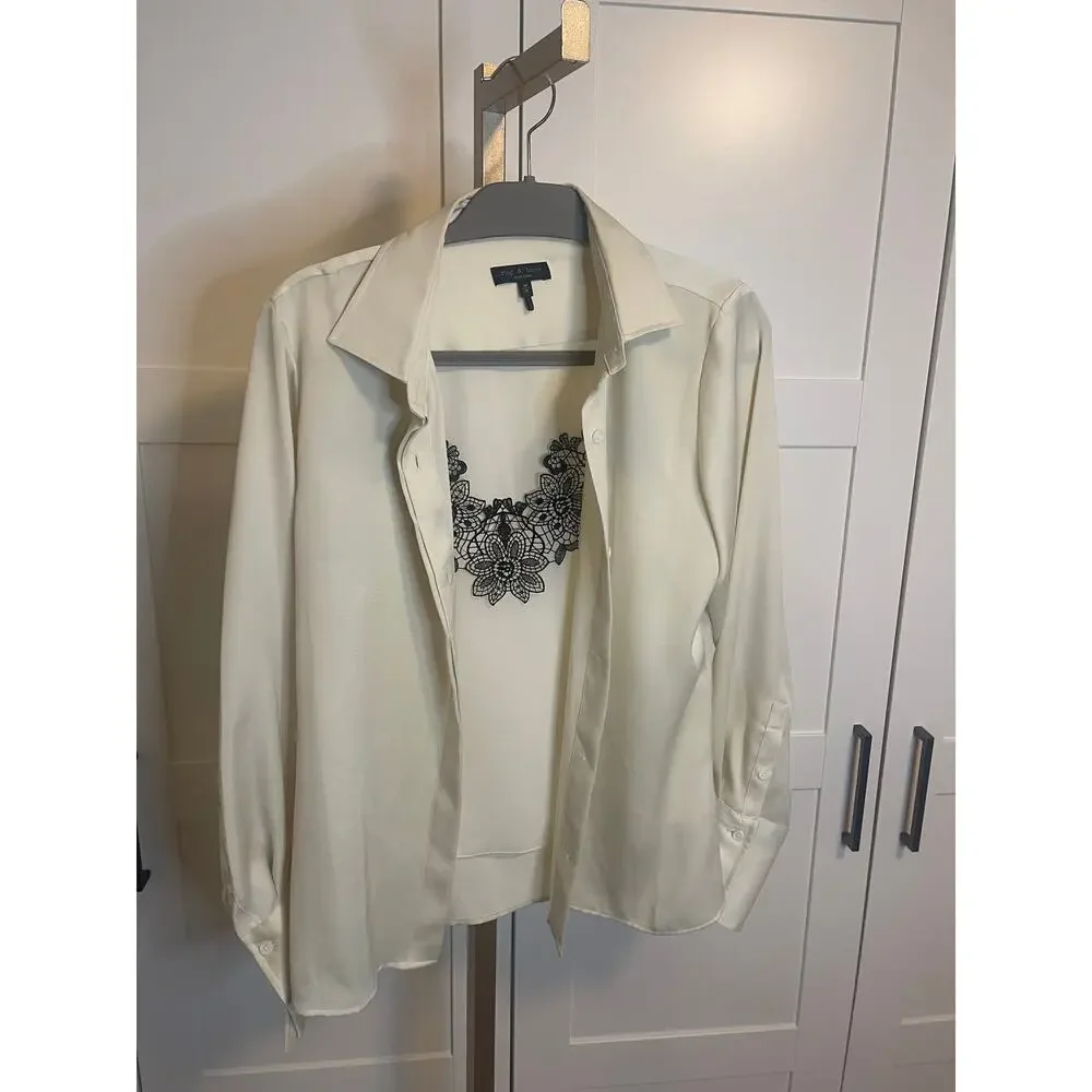 NWOT; Rag & Bone Venus Combo Cami Blouse - Picture 7 of 14